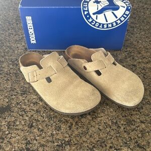 Birkenstock Tan Mules with Cork Footbed